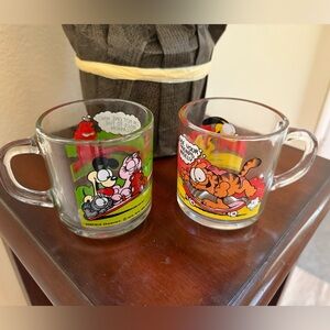 2 Vintage Garfield McDonald’s Glasses
